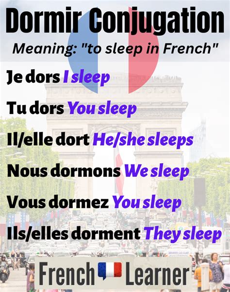 dormir conjugation french